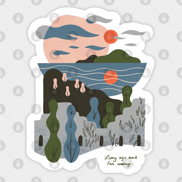 Long Ago And Far Away Sticker by Renea L Thull